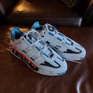 Adidas Niteball Big Logo FX7644 White Solar Red Hazy Blue Men Size 8.5